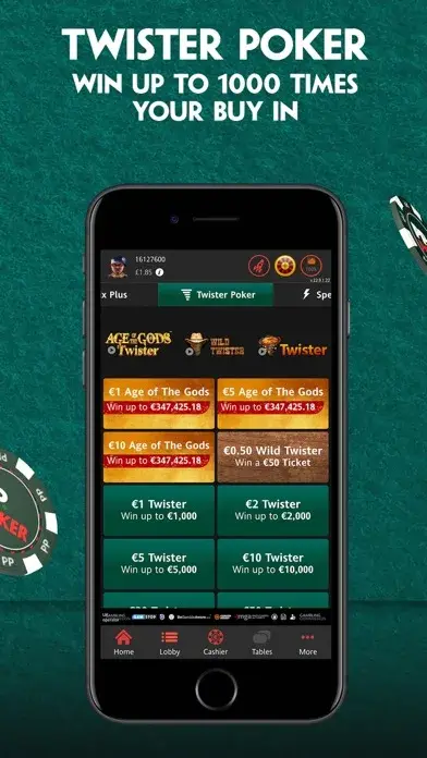 Paddy Power Poker official mobile app screenshot